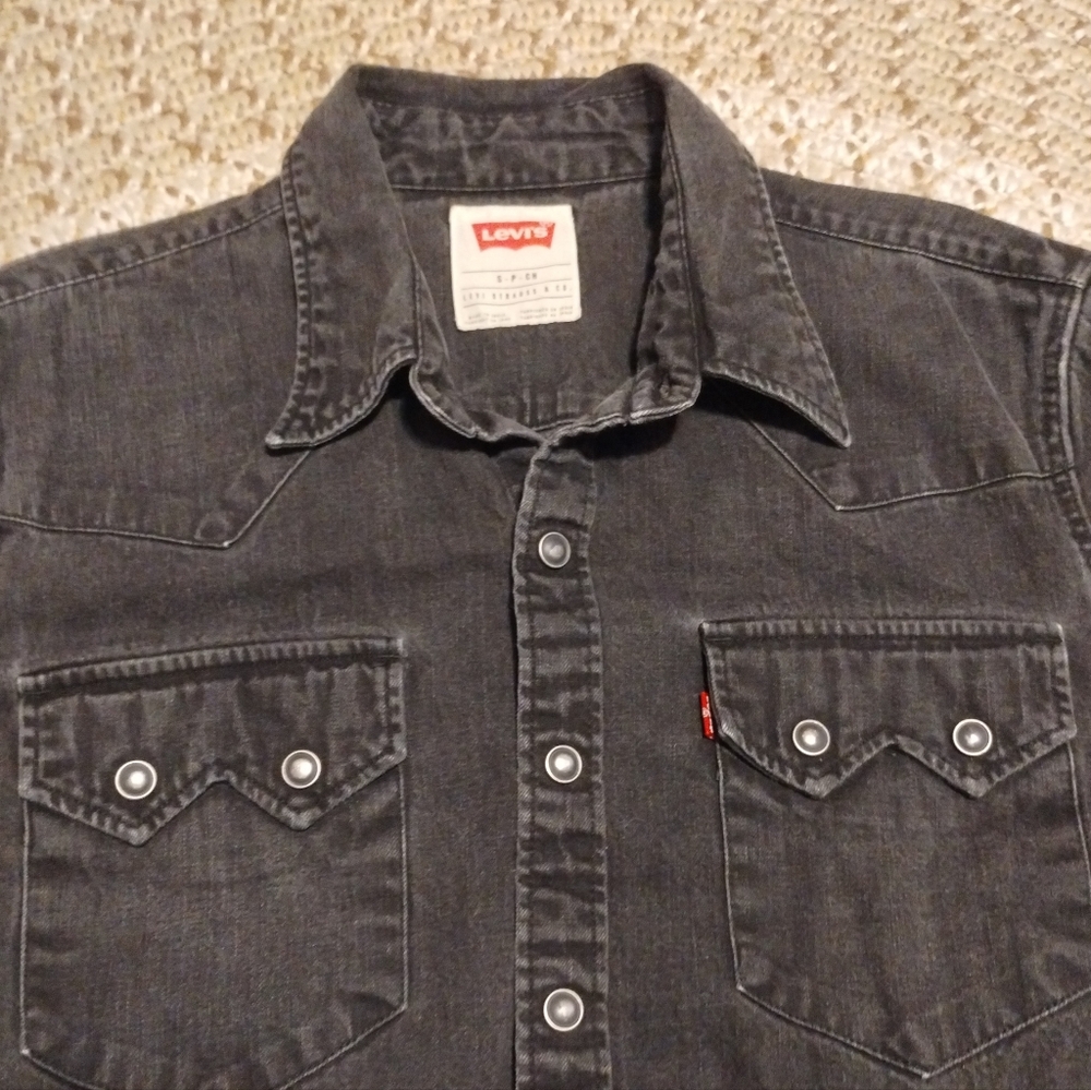LEVIS Sawtooth Pearl Snap Shirt VINTAGE - Picture 2 of 5